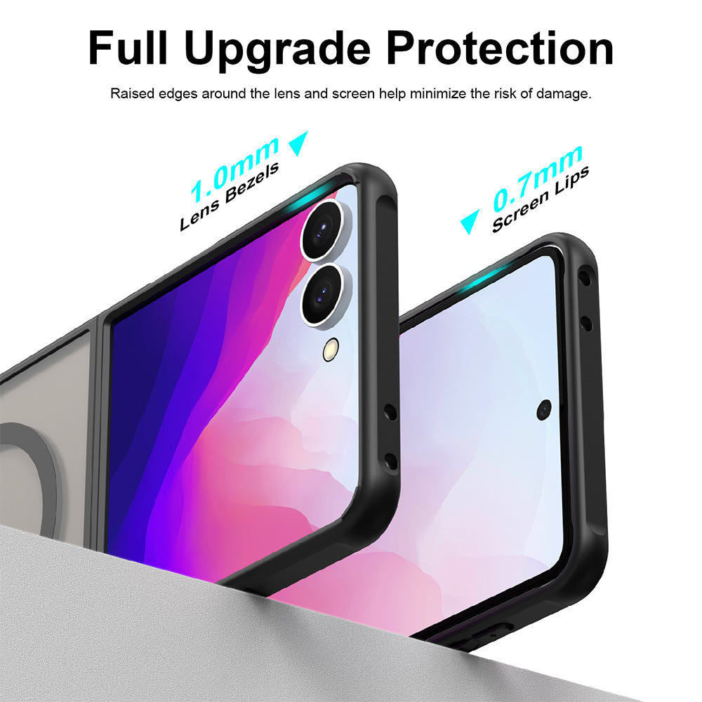 Θήκη MagSafe για Samsung Galaxy Z Flip8 F776, Techsuit, HaloFrost II, Μαύρο