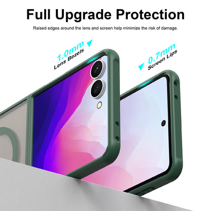 Θήκη MagSafe για Samsung Galaxy Z Flip8 F776, Techsuit, HaloFrost II, Πράσινο