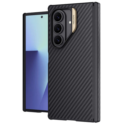 Θήκη MagSafe για Samsung Galaxy Z Fold7 F966, Nillkin, Synthetic Fiber Pro, Μαύρο Χρυσό