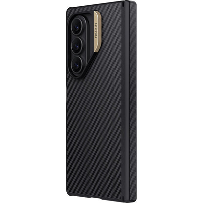 Θήκη MagSafe για Samsung Galaxy Z Fold7 F966, Nillkin, Synthetic Fiber Pro, Μαύρο Χρυσό