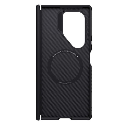 Θήκη MagSafe για Samsung Galaxy Z Fold7 F966, Nillkin, Synthetic Fiber Pro, Μαύρο Χρυσό