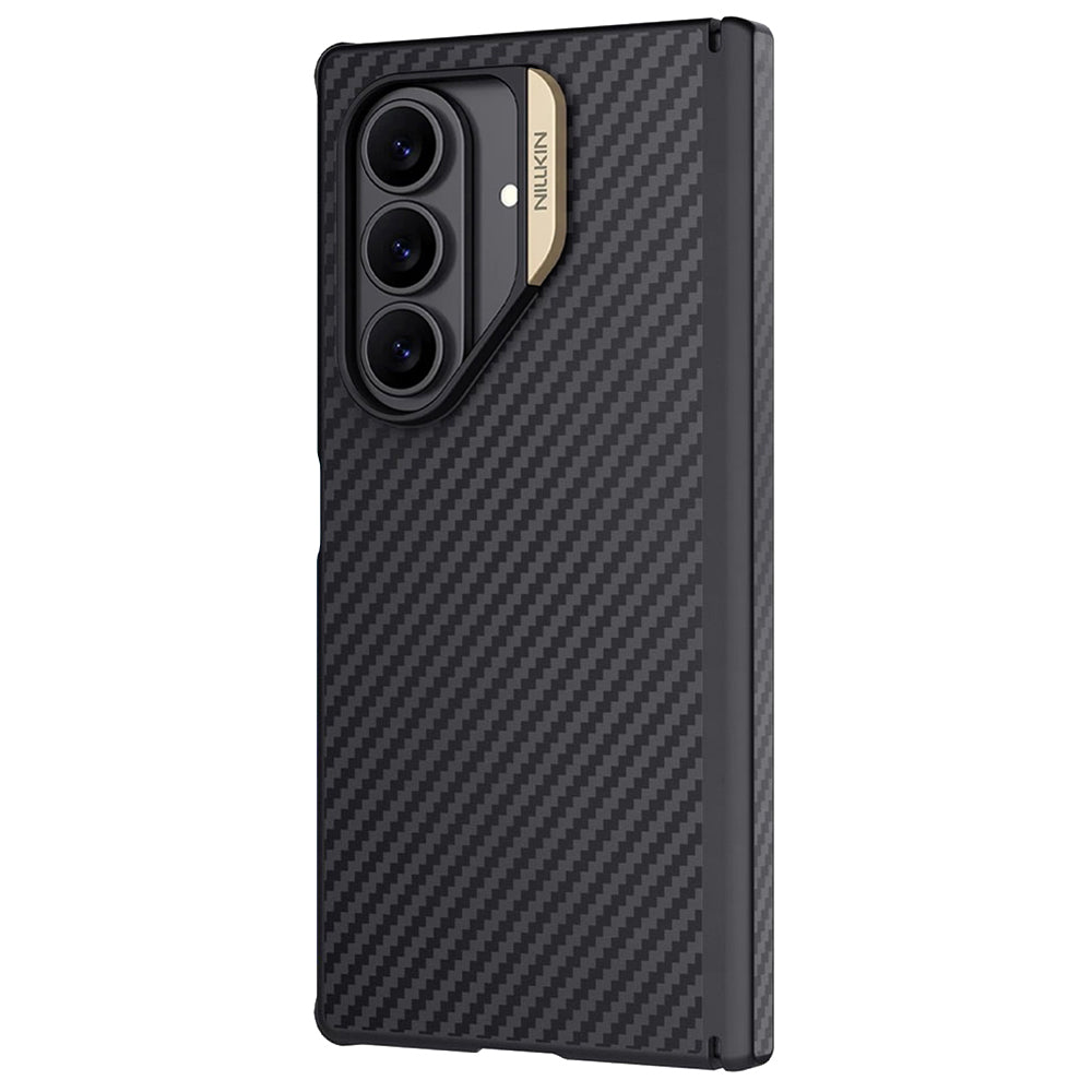 Θήκη MagSafe για Samsung Galaxy Z Fold7 F966, Nillkin, Synthetic Fiber Pro, Μαύρο Χρυσό