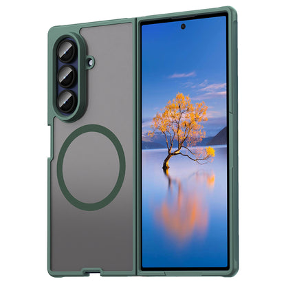 MagSafe Case for Samsung Galaxy Z Fold7 F966, Techsuit, HaloFrost II, Green