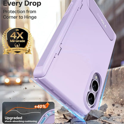 Θήκη MagSafe για Samsung Galaxy Z Fold8 F971, Torras, Ostand L1 Guardian, Ανοιχτό Μωβ