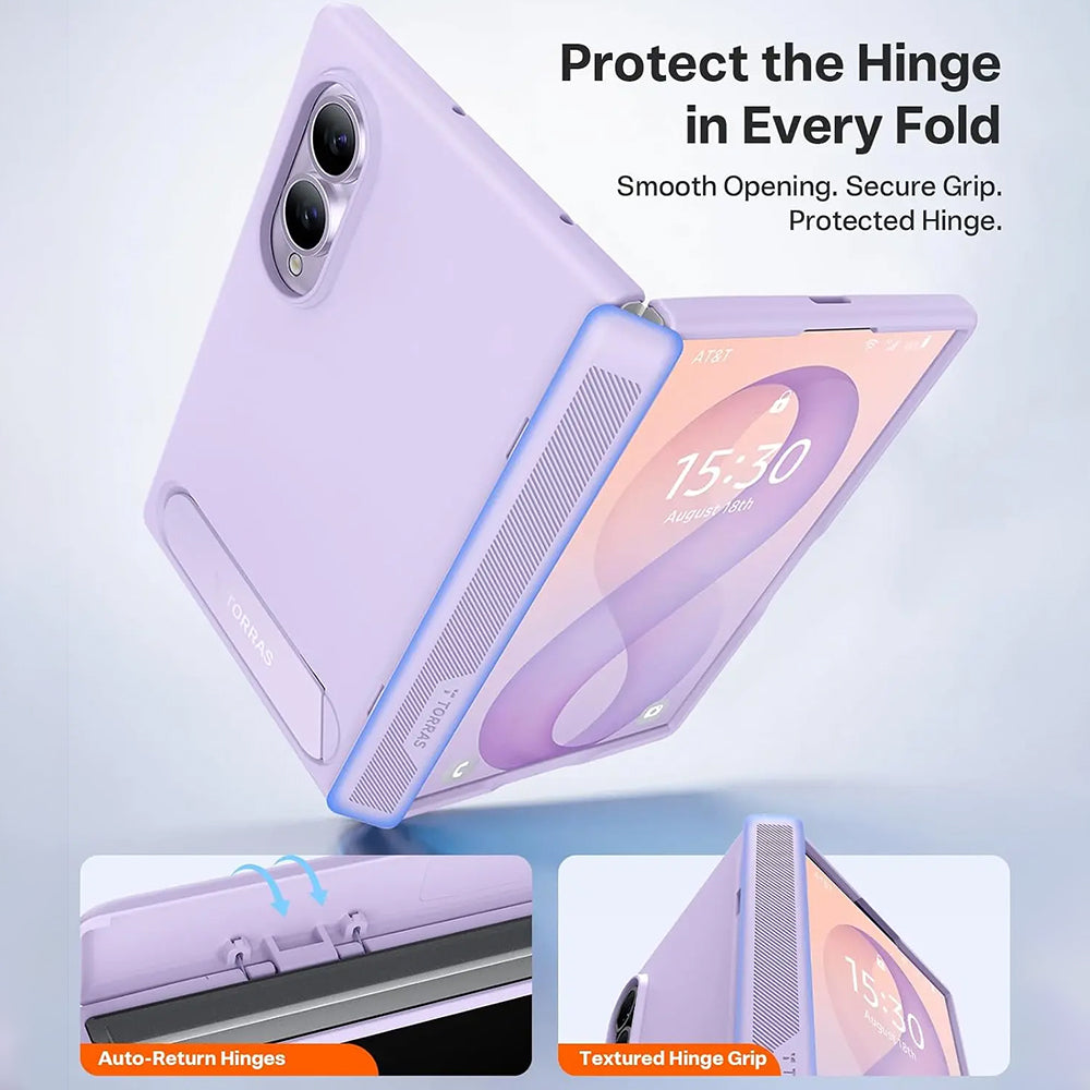 Θήκη MagSafe για Samsung Galaxy Z Fold8 F971, Torras, Ostand L1 Guardian, Ανοιχτό Μωβ