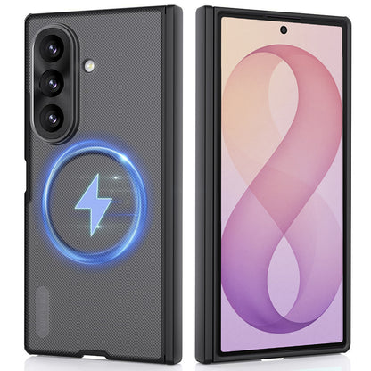Θήκη MagSafe για Samsung Galaxy Z Fold8 Ultra F976, Nillkin, Super Frosted Shield, Μαύρη Διαφανής
