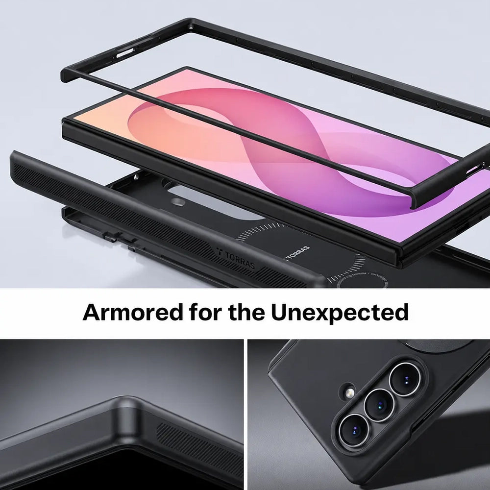 Θήκη MagSafe για Samsung Galaxy Z Fold8 Ultra F976, Torras, Ostand Q3 Spin, Μαύρο