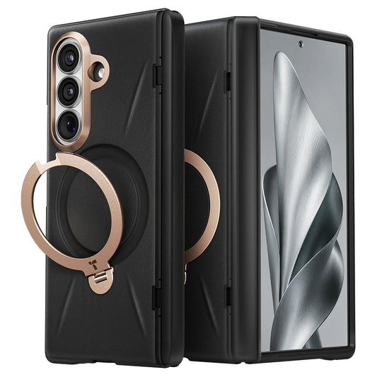 Θήκη MagSafe για Samsung Galaxy Z Fold8 Ultra F976, Torras, QPRO Leather, Μαύρο