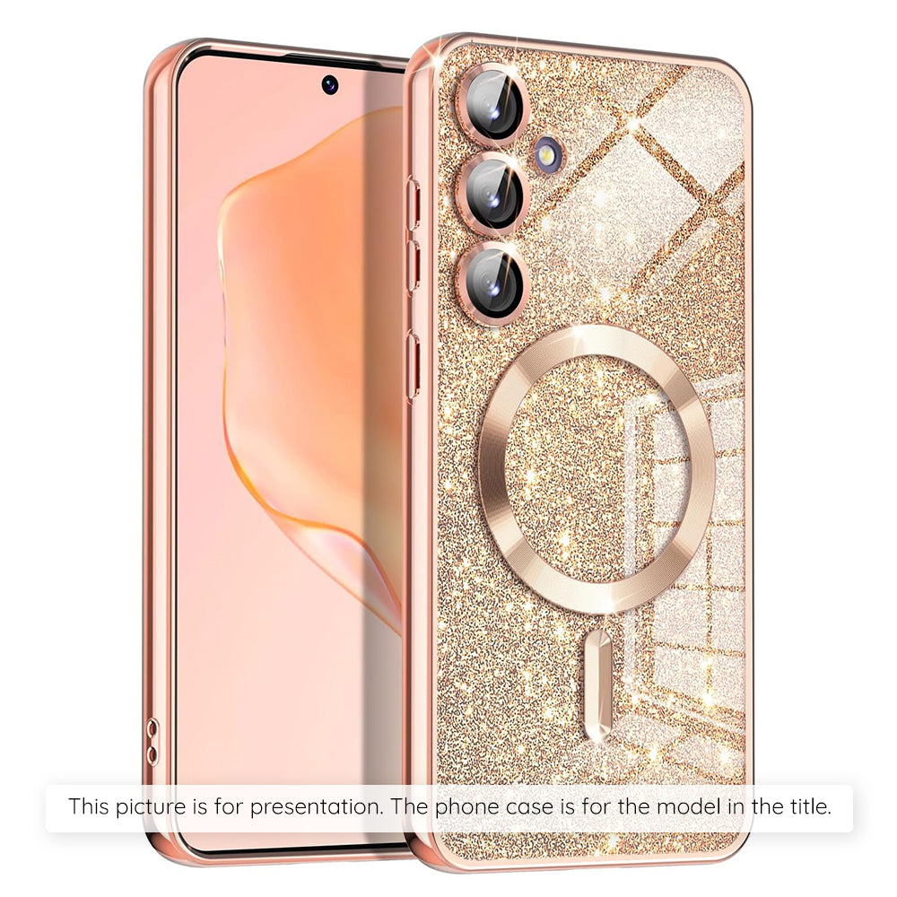 Θήκη MagSafe για Xiaomi 17T Pro, Techsuit, Luxury Glitter, Ροζ Χρυσό