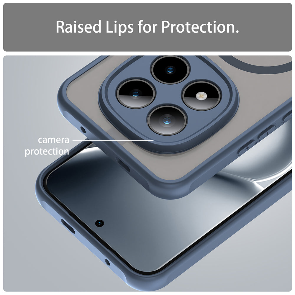 Θήκη MagSafe για Xiaomi Poco M8 Pro / Redmi Note 15 Pro+ 5G, Techsuit, HaloFrost II, Μπλε Ναυτικό