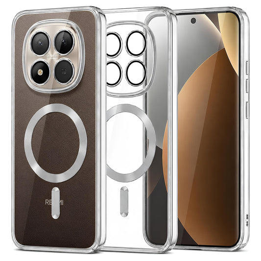 Θήκη MagSafe για Xiaomi Poco M8 Pro / Redmi Note 15 Pro+ 5G, Techsuit, Luxury Crystal, Ασημί