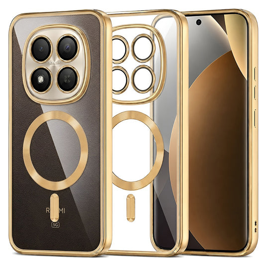 Θήκη MagSafe για Xiaomi Poco M8 Pro / Redmi Note 15 Pro+ 5G, Techsuit, Luxury Crystal, Χρυσή