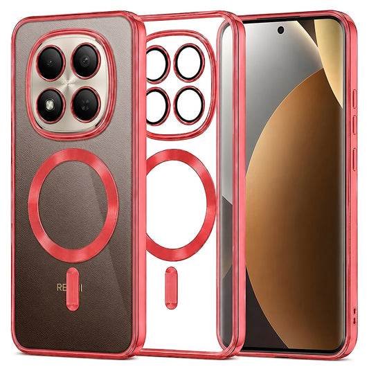 Θήκη MagSafe για Xiaomi Poco M8 Pro / Redmi Note 15 Pro+ 5G, Techsuit, Luxury Crystal, Κόκκινο