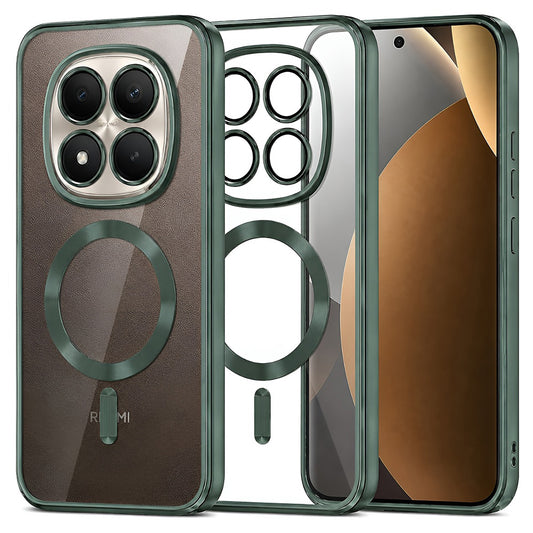 Θήκη MagSafe για Xiaomi Poco M8 Pro / Redmi Note 15 Pro+ 5G, Techsuit, Luxury Crystal, Σκούρο Πράσινο