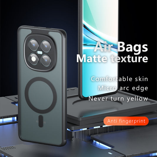 Θήκη MagSafe για Xiaomi Poco M8 Pro / Redmi Note 15 Pro+ 5G, Techsuit, PureFrost, Ματ Μαύρη