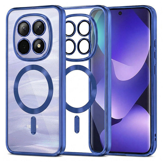 Θήκη MagSafe για Xiaomi Poco M8 / Redmi Note 15 5G / Note 15 4G, Techsuit, Luxury Crystal, Σκούρο Μπλε