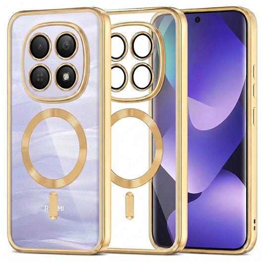 Θήκη MagSafe για Xiaomi Poco M8 / Redmi Note 15 5G / Note 15 4G, Techsuit, Luxury Crystal, Χρυσή