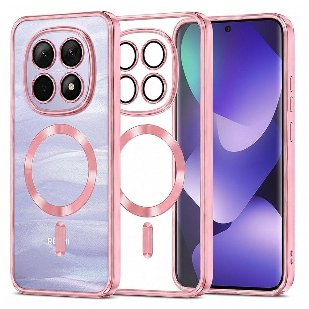 Θήκη MagSafe για Xiaomi Poco M8 / Redmi Note 15 5G / Note 15 4G, Techsuit, Luxury Crystal, Ροζ