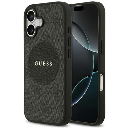 Θήκη MagSafe για Apple iPhone 17, Guess, 4G Circle Classic Logo, Μαύρη