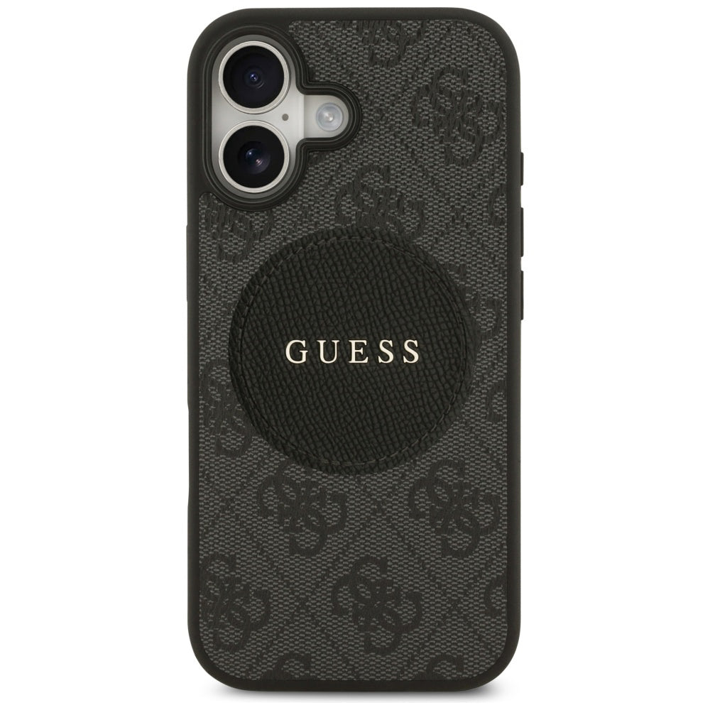 Θήκη MagSafe για Apple iPhone 17, Guess, 4G Circle Classic Logo, Μαύρη