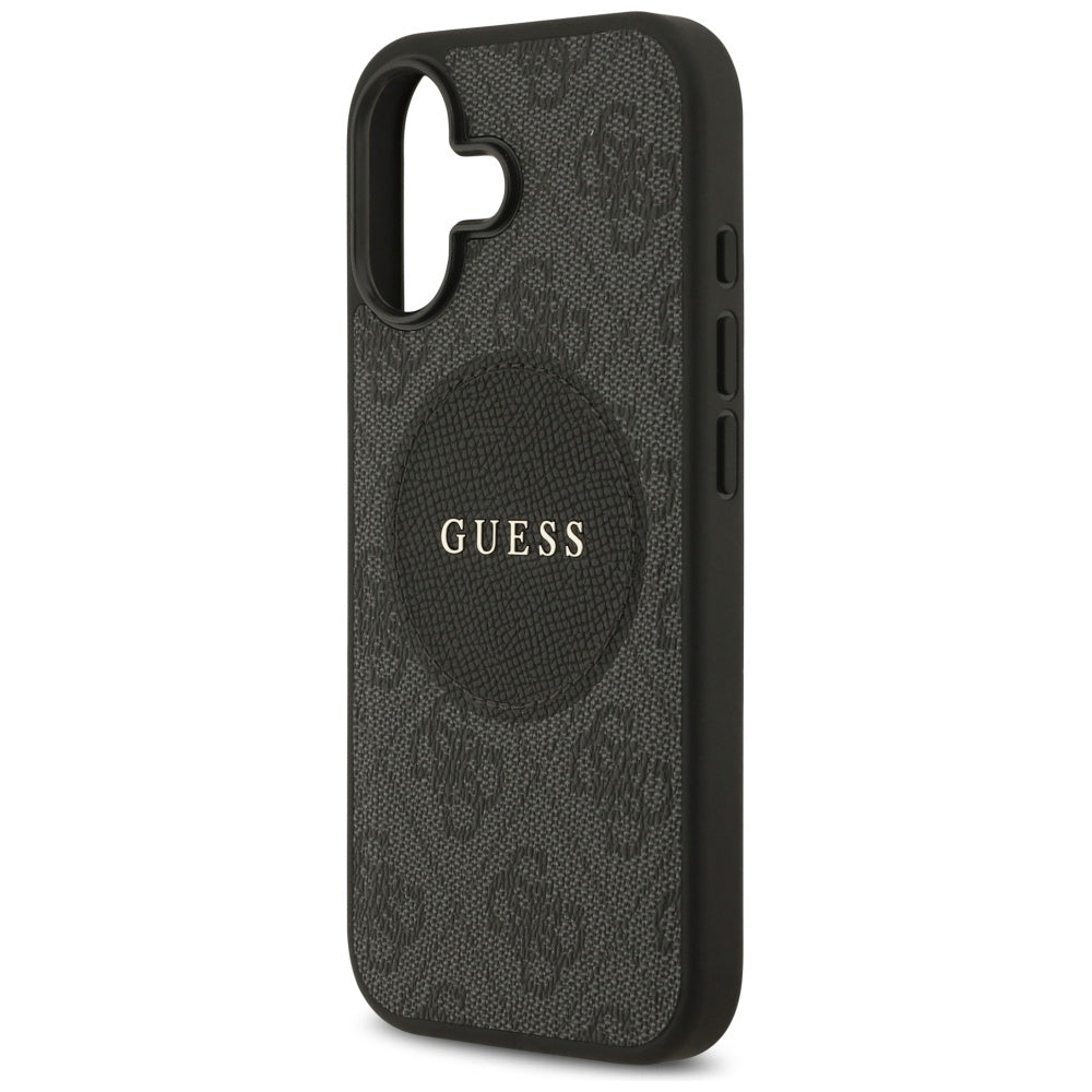 Θήκη MagSafe για Apple iPhone 17, Guess, 4G Circle Classic Logo, Μαύρη