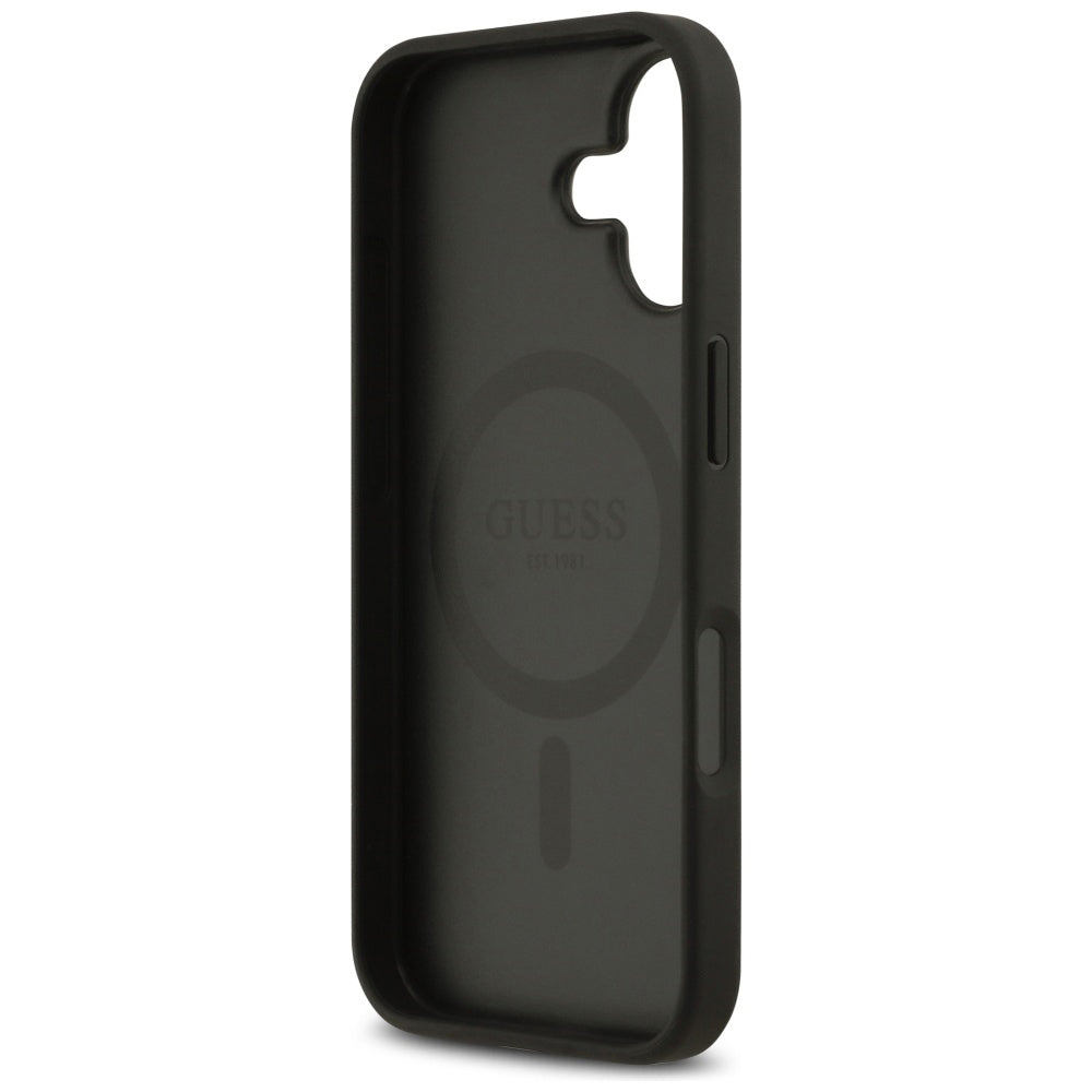 Θήκη MagSafe για Apple iPhone 17, Guess, 4G Circle Classic Logo, Μαύρη