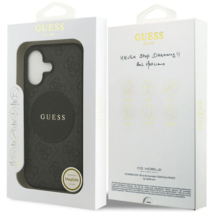 Θήκη MagSafe για Apple iPhone 17, Guess, 4G Circle Classic Logo, Μαύρη