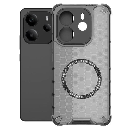 Θήκη MagSafe για Xiaomi Redmi Note 14 5G, Techsuit, HoneyComb Shield, Μαύρη