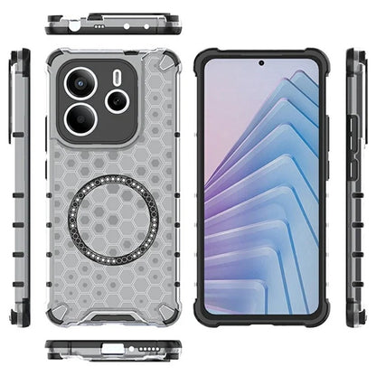 Θήκη MagSafe για Xiaomi Redmi Note 14 5G, Techsuit, HoneyComb Shield, Μαύρη