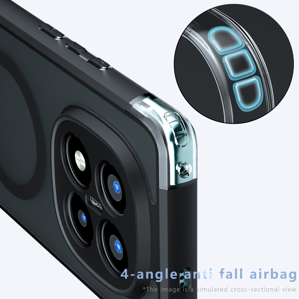 Θήκη MagSafe για Xiaomi Redmi Note 14 Pro+ 5G, Techsuit, PureFrost, Μαύρο Σατινέ