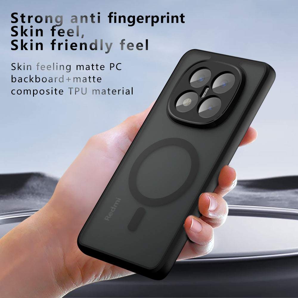 Θήκη MagSafe για Xiaomi Redmi Note 14 Pro+ 5G, Techsuit, PureFrost, Μαύρο Σατινέ