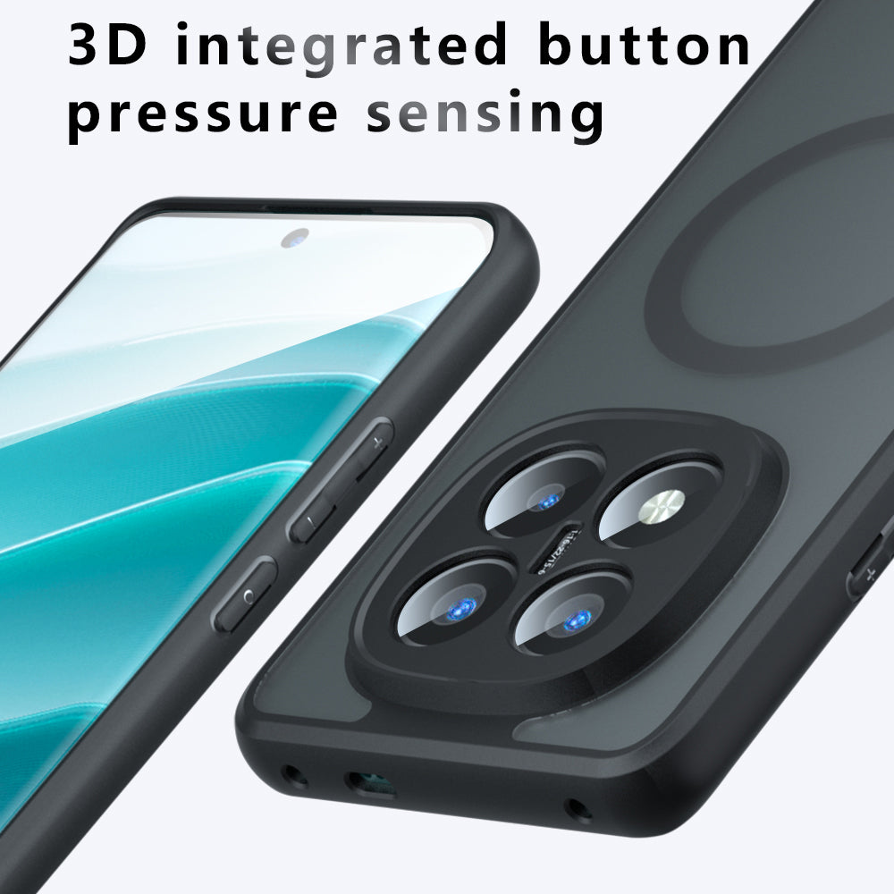 Θήκη MagSafe για Xiaomi Redmi Note 14 Pro+ 5G, Techsuit, PureFrost, Μαύρο Σατινέ