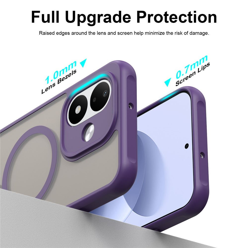 Θήκη MagSafe για Xiaomi Redmi Note 17 4G / Note 17 5G, Techsuit, HaloFrost II, Μωβ