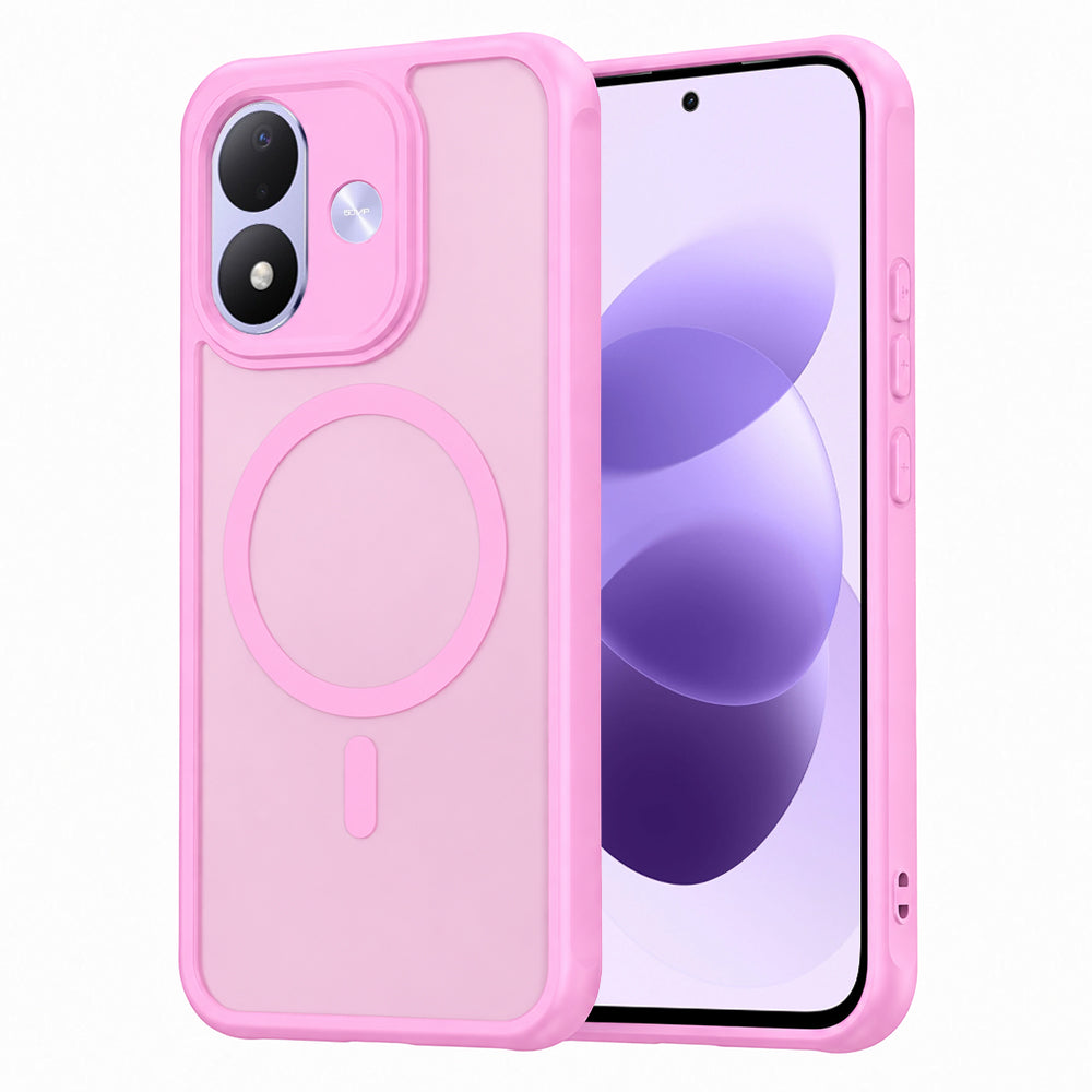 Θήκη MagSafe για Xiaomi Redmi Note 17 4G / Note 17 5G, Techsuit, HaloFrost II, Ροζ