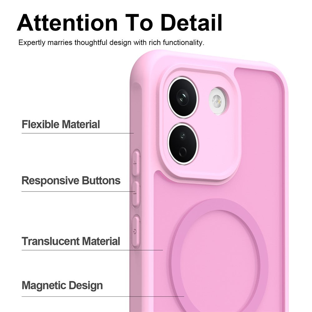 Θήκη MagSafe για Xiaomi Redmi Note 17 4G / Note 17 5G, Techsuit, HaloFrost II, Ροζ