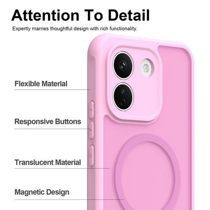 Θήκη MagSafe για Xiaomi Redmi Note 17 4G / Note 17 5G, Techsuit, HaloFrost II, Ροζ