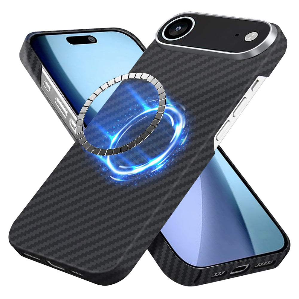 Θήκη MagSafe για Apple iPhone 17 Air, Techsuit, Αραμιδική Ίνα, Μαύρη