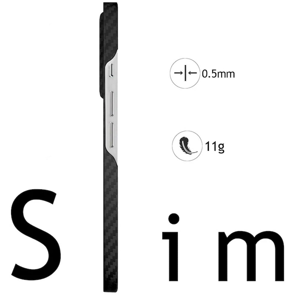 Θήκη MagSafe για Apple iPhone 17 Air, Techsuit, Αραμιδική Ίνα, Μαύρη
