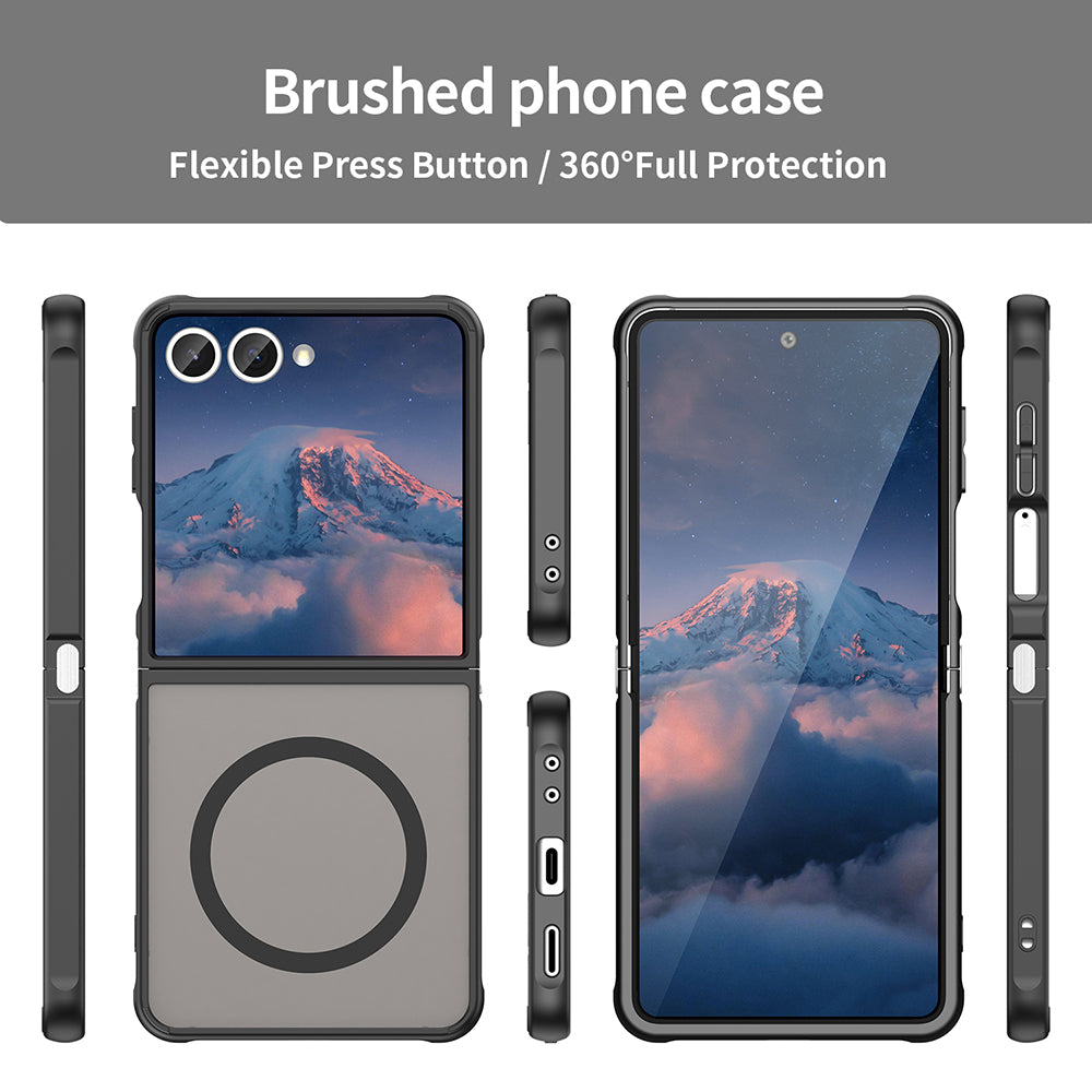 Θήκη MagSafe για Samsung Galaxy Z Flip7 F766, Techsuit, HaloFrost II, Μαύρο