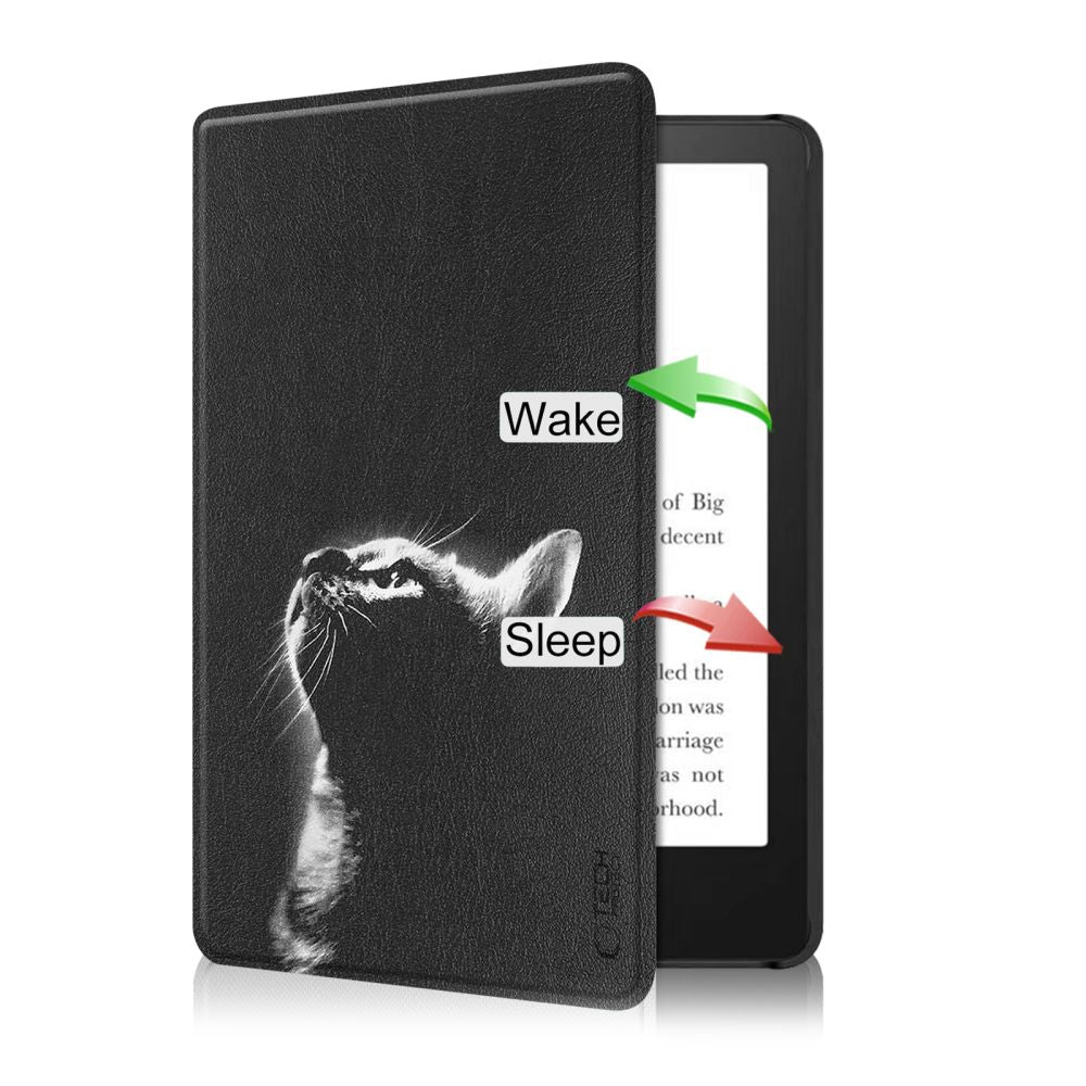 Θήκη για Amazon Kindle Paperwhite 6inch, Tech-Protect, SmartCase Cat, Μαύρο