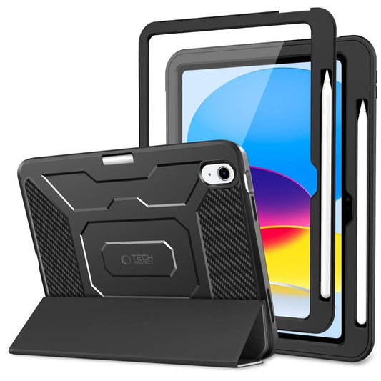 Θήκη για Apple iPad (2025) / iPad (2022), Tech-Protect, Endurance, Μαύρη
