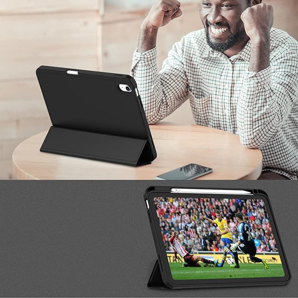 Θήκη για Apple iPad (2025) / (2022), Techsuit, Flex Trifold, Μαύρη