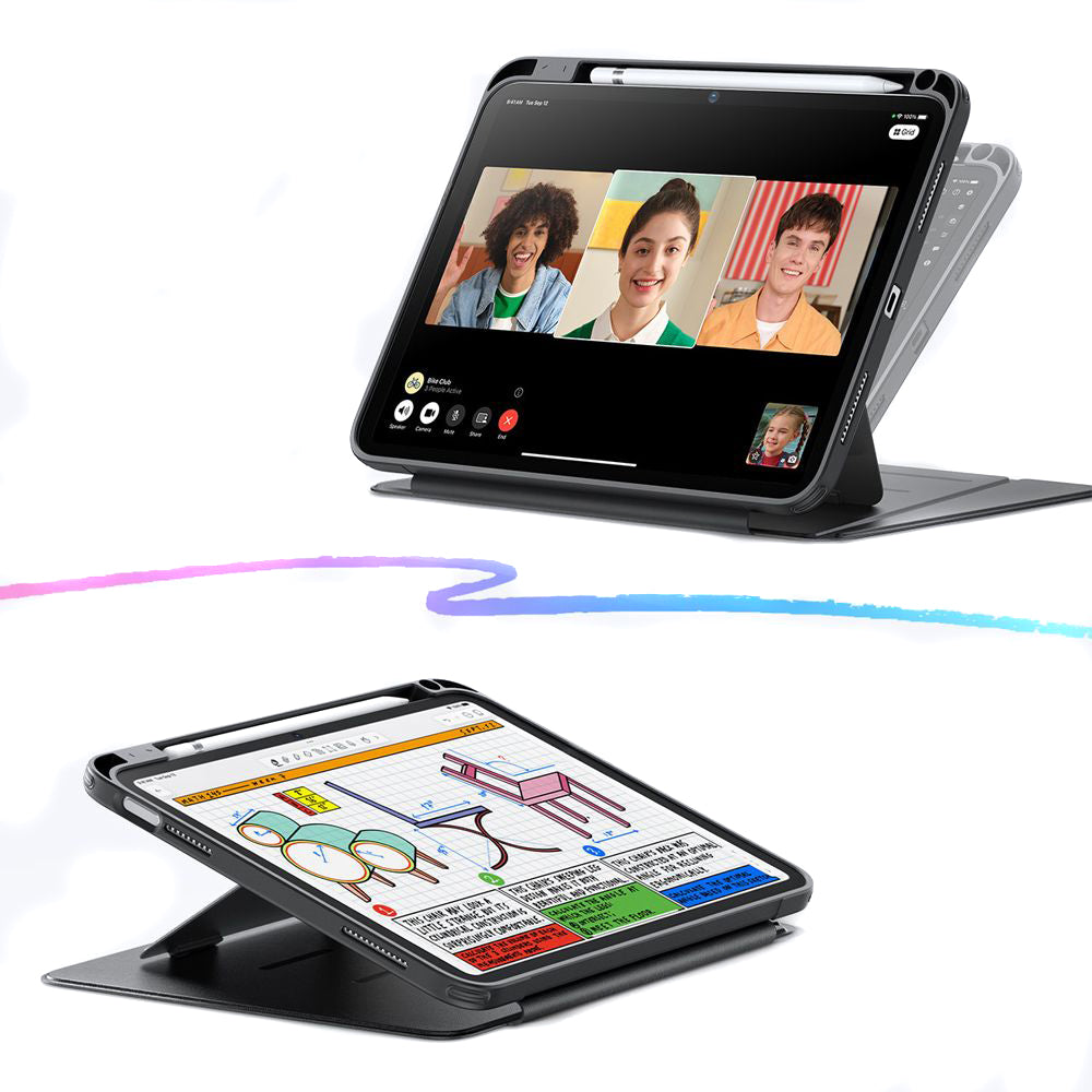 Θήκη για Apple iPad (2025) / (2022), ESR, Flip Hybrid, Μαύρη, Επανασφραγισμένη