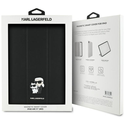 Case for Apple iPad Air 11 (2025) / Air 11 (2024), Karl Lagerfeld, Saffiano Karl & Choupette, Black