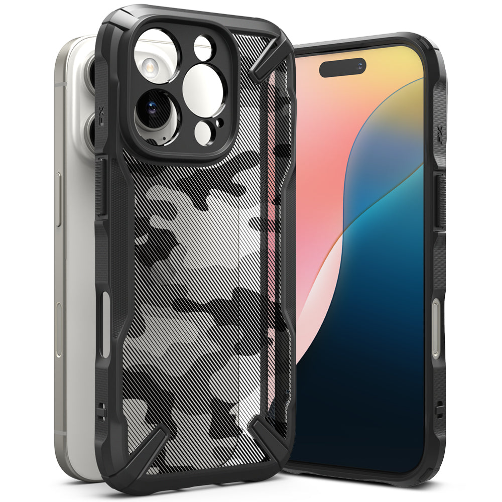 Θήκη για Apple iPhone 16 Pro, Ringke, Fusion X Camo, Μαύρο 