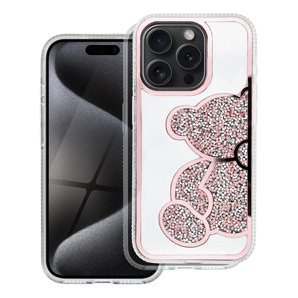 Θήκη για Apple iPhone 15 Pro, OEM, Teddy Bear, Ροζ