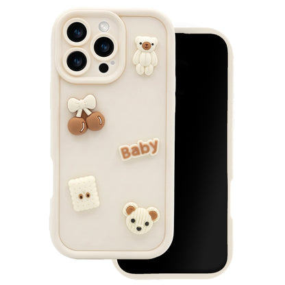 Θήκη για Apple iPhone 13, OEM, Ultra Trendy 3D Bear, Μπεζ