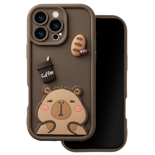 Θήκη για Apple iPhone 14, OEM, Ultra Trendy 3D Capybara, Καφέ