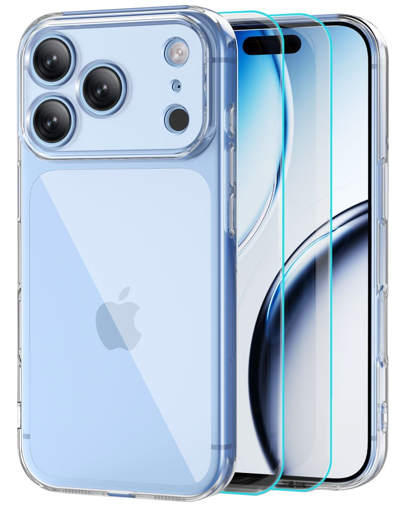 Θήκη για Apple iPhone 18 Pro Max / 17 Pro Max, Tech-Protect, Flexair με Προστατευτικό Οθόνης, Διαφανής