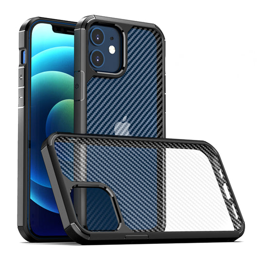 Θήκη για Apple iPhone 12 / 12 Pro, Techsuit, CarbonFuse, Μαύρο